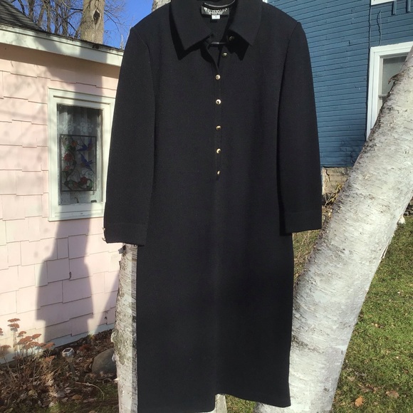 St. John Dresses & Skirts - Beautiful St. John Black Knit Dress EUC